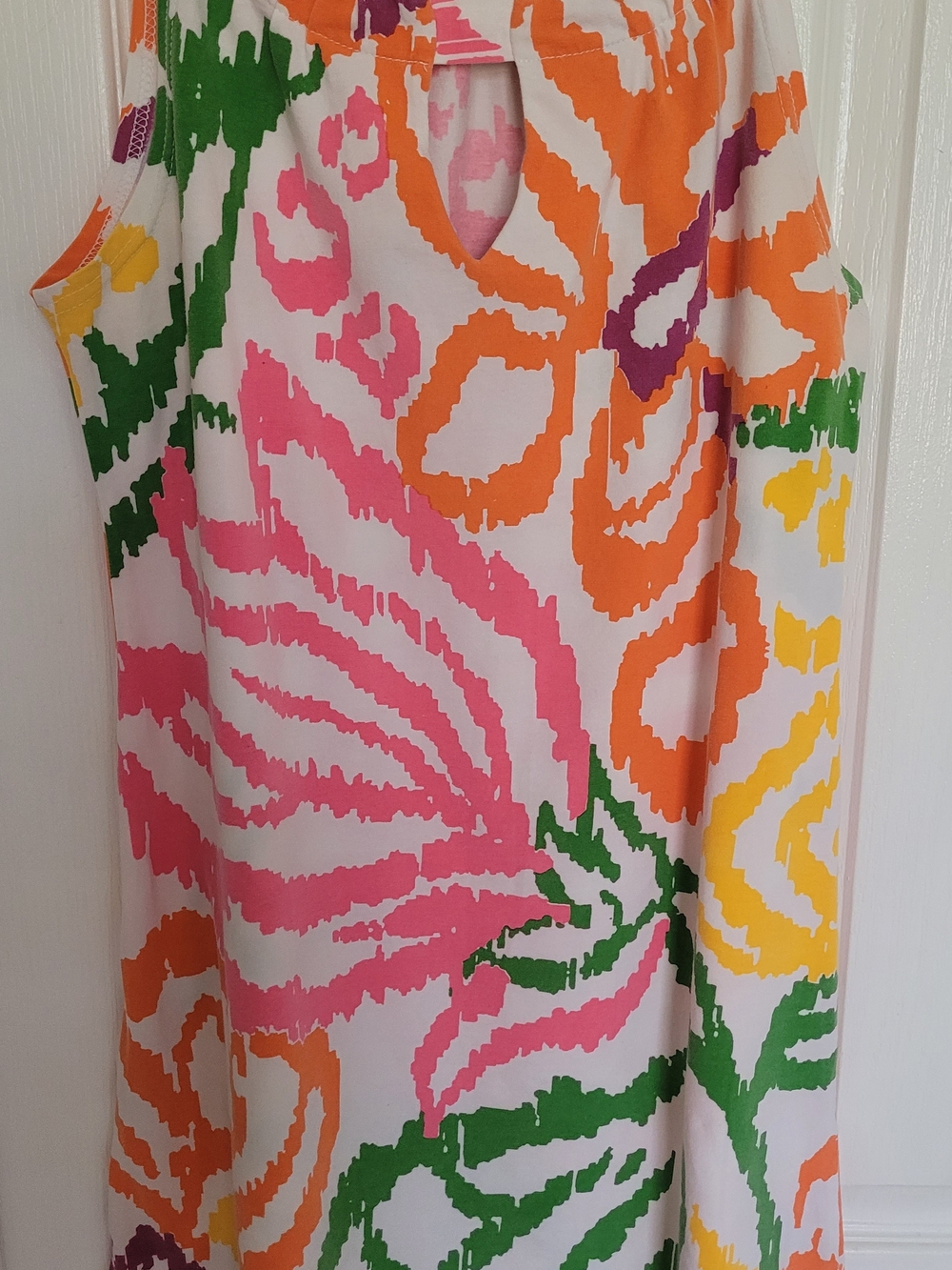 Barbara Gerwit Floral Sleeveless Dress -Halter Neck  Pink, Orange, Green, Yellow - Picture 5 of 12